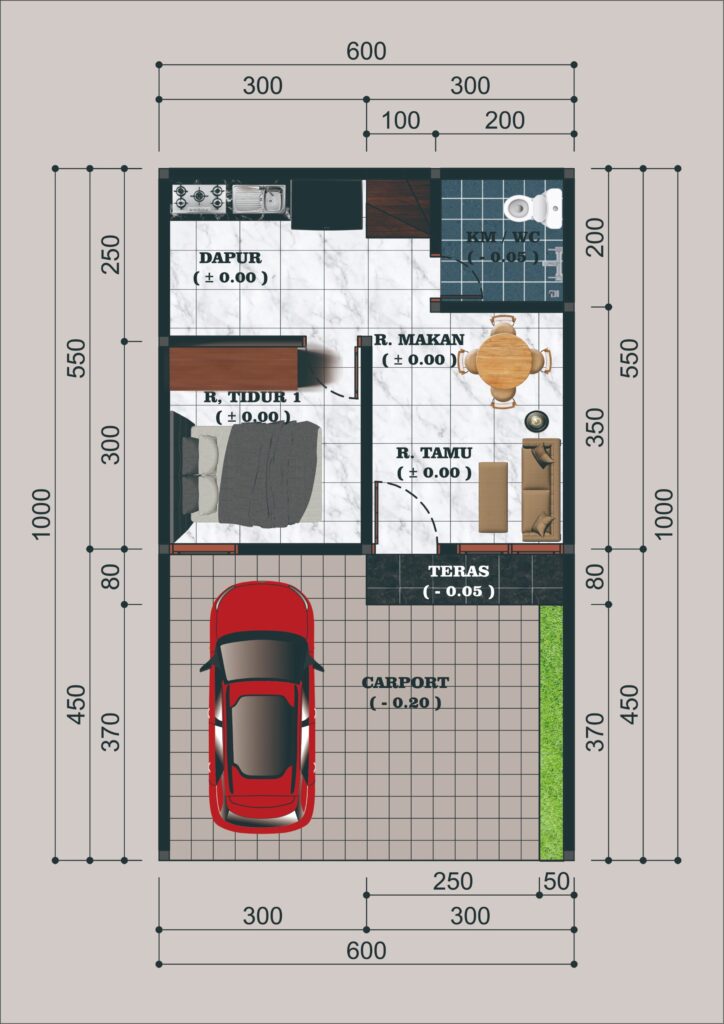 layout cozy green lake cipayung